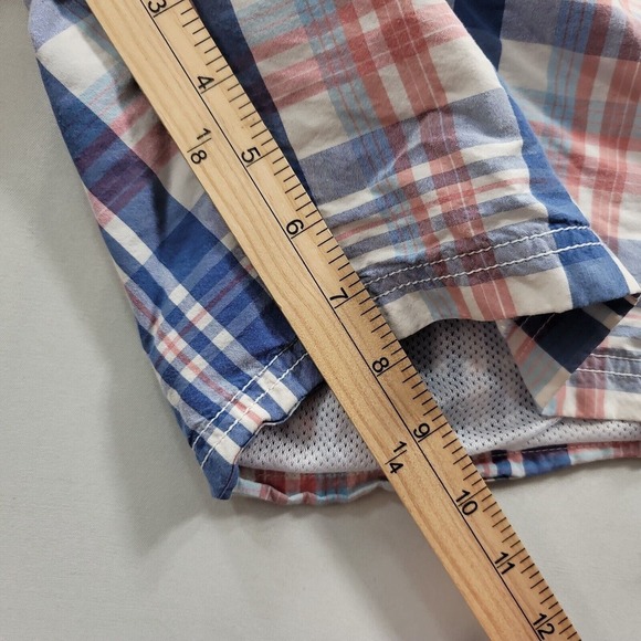 Vineyard Vines Swim Shorts Mens 34 Blue Red‎ Plaid Pockets Beach Trunks - Picture 7 of 7